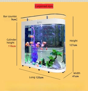 Aquarium écologique en forme de balle pour salon, grand écran, verre ultra-clair et courbé, pour poissons rouges de taille moyenne - Product Image 3
