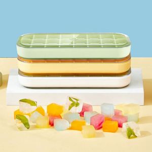 Moule en silicone de qualité alimentaire avec couvercle, bac à glaçons 24 cavités - Product Image 2