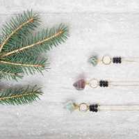 Collier pendentif en cristal de fluorite naturelle brute, diffuseur d'aromathérapie en pierre de lave, bijoux pour femmes, cadeau pour soulager l'anxiété