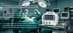 Machine de réchauffement patient à trois canaux, <span class=keywords><strong>couverture</strong></span> <span class=keywords><strong>chauffante</strong></span> <span class=keywords><strong>médicale</strong></span> à écran tactile numérique pour salle d'opération et soins intensifs - Product Image 4
