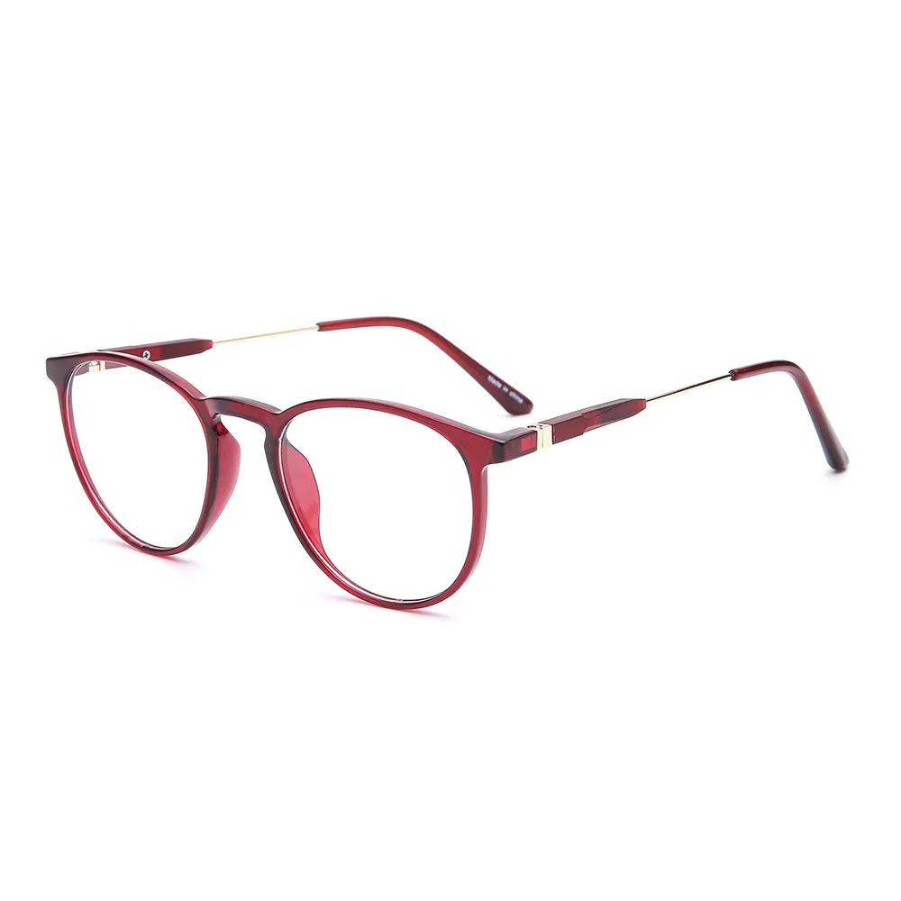 Vintage özgünlük tr90 dairesel kırmızı son kadınlar için gözlük çerçeveleri