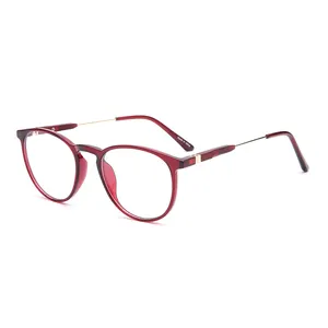 Vintage originality tr90 circular red latest glasses frames for women