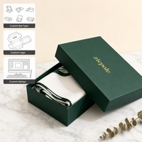 Boîte rigide personnalisée de luxe écologique avec fermeture magnétique, pelliculage brillant et gaufrage pour l'emballage d'écharpes en soie