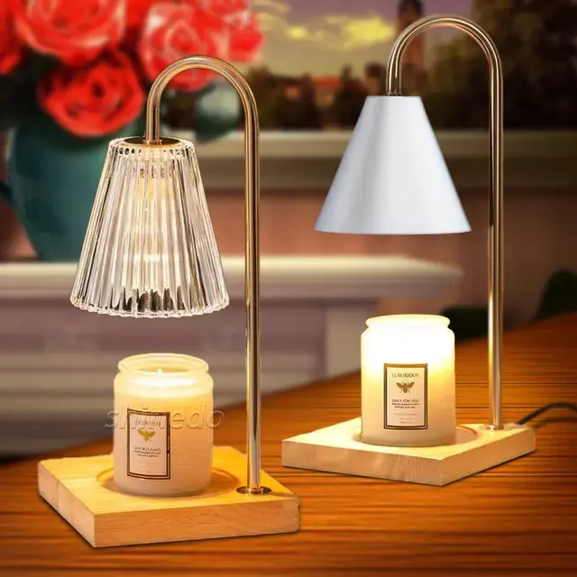 Retro đèn lồng sáp nến nóng chảy ấm hơn ánh sáng thủy tinh hương liệu Burner hương thơm nến ấm hơn đèn nóng đèn cho phòng ngủ