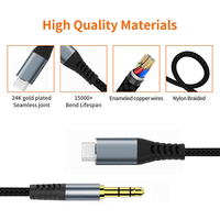 Câble audio USB C vers prise jack 3,5 mm, câble de casque type C vers 3,5 mm, cordon stéréo pour voiture compatible avec iPhone