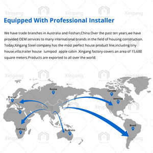 Desain Modern lampu prefabrikasi baja Villa ekonomis 3 kamar tidur rumah besar fitur tahan air konstruksi cepat - Product Image 6