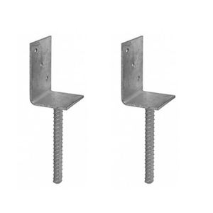 Ancres de <span class=keywords><strong>poteau</strong></span> en forme de L galvanisées robustes, ancrages de <span class=keywords><strong>pied</strong></span> de clôture - Product Image 2