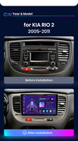 Junsun stok V1 RU CarPlay nirkabel untuk Kia RIO 2 2005 - 2011 Android navigasi GPS otomatis Radio mobil Multimedia pemutar DVD Mobil
