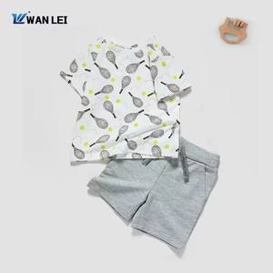 Bộ Quần Áo Bé Trai Mùa Hè Phong Cách Mới Chất Liệu Cotton, Áo Gile Và Quần Short Hai Món, Họa Tiết Động Vật, Màu Sắc Đơn Giản, Chữ Hoạt Hình - Product Image 2