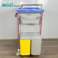Chariot médical d'urgence MEDIGE au design moderne, chariot à médicaments en plastique pour hôpital, chariots à main