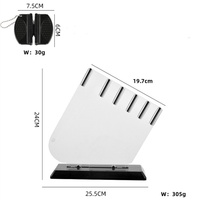 Ensemble de couteaux de cuisine en acier inoxydable, ensemble de 7 pièces avec porte-couteaux et aiguiseur, coffret cadeau coloré pour un usage domestique