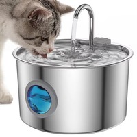 Elecpet - Bebedero Transparente para Mascotas de 3.2L, Ultrasilencioso, Acero Inoxidable 304, Diseño de Grifo Desmontable con Purificación Múltiple