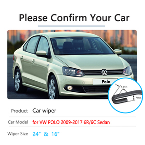 Per <span class=keywords><strong>Volkswagen</strong></span> VW <span class=keywords><strong>POLO</strong></span> Sedan Vento 6R 6C 2009 ~ 2017 MK5 Lama Tergicristallo Dell'automobile di trasporto Parabrezza Parabrezza <span class=keywords><strong>Tergicristalli</strong></span> Accessori Auto 2010 2011 - Product Image 2