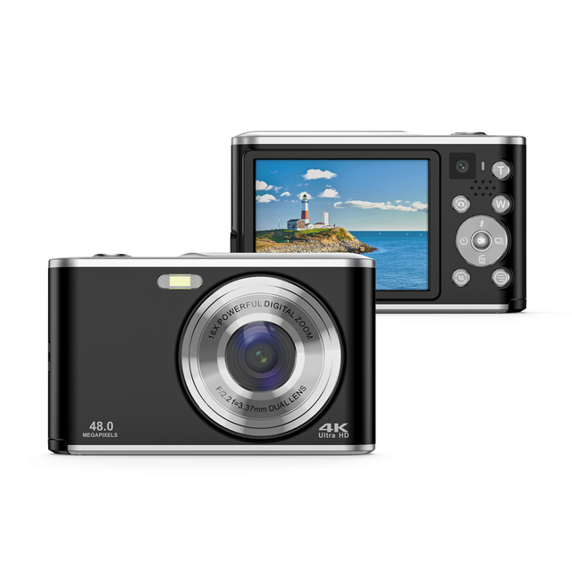 Sonida Old Fashion Retro Style Mini Point Shoot Digital Camera 48MP 4K Video Dual Camera 2.8" IPS Screen for Vlogging CMOS