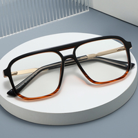 Nouvelles montures optiques carrées TR90 2025 60040 pour hommes – Montures de lunettes classiques style affaires, montures de lunettes de vue rétro tendance