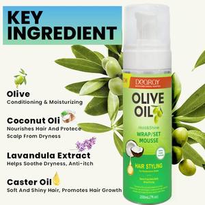 Envoltura espumosa de aceite de oliva Popular, conjunto de Mousse para sujetar el pelo, protección anticizalla, rizada, característica - Product Image 2