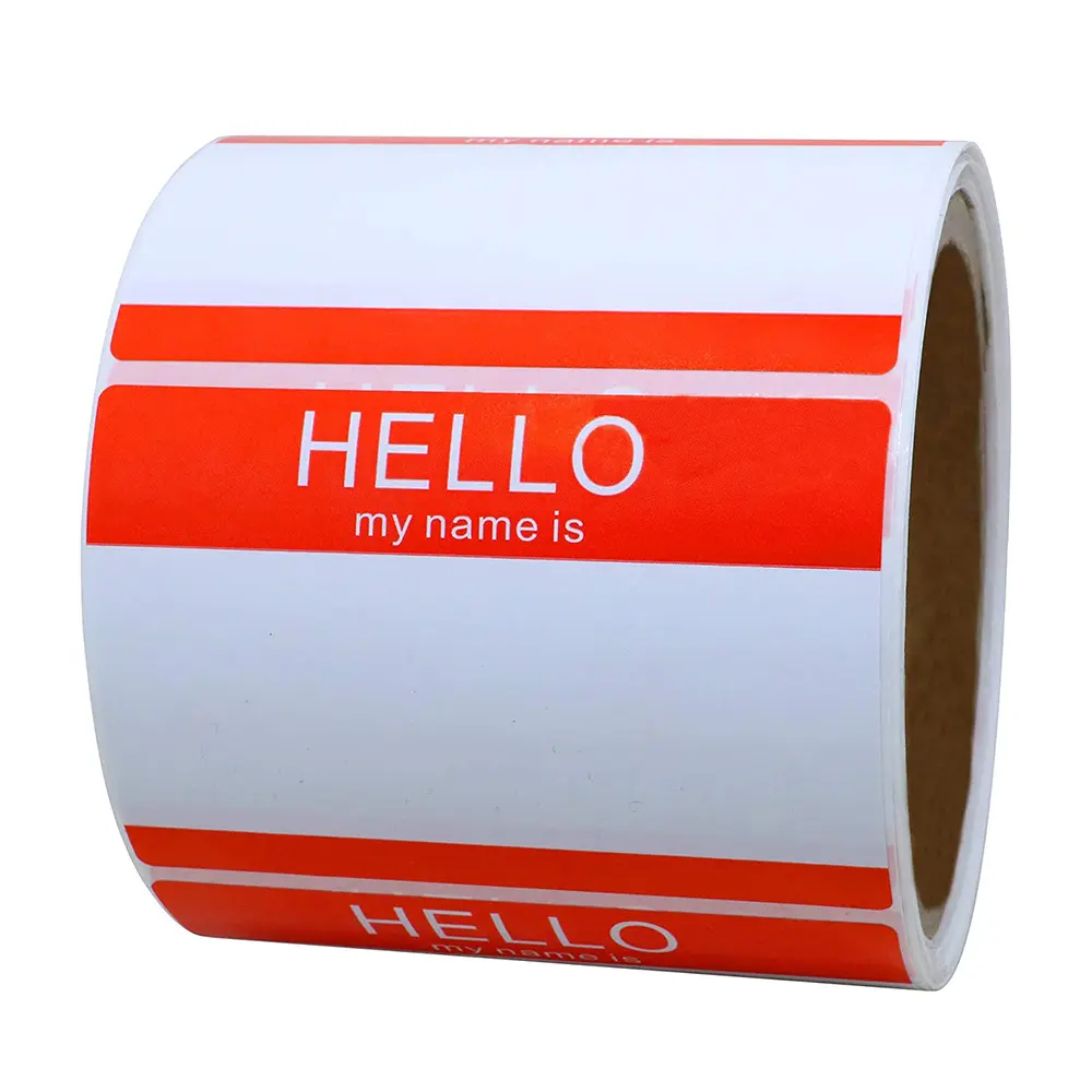 Custom Name Identification Label Removable Name Badges Roll Hello My Name is Stickers for Students