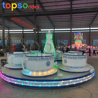 Tasse à café tournante pour parc d'attractions avec caractéristiques de sécurité Tasse à thé familiale pour parcs d'attractions
