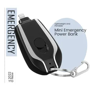 New Mini Small Keychain Emergency Pod Powerbank Backup Portable Charger Key Chain Emergency 1500mah Power BankI