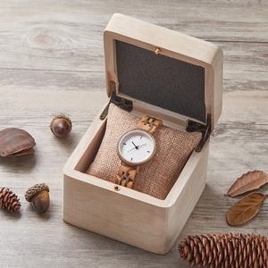 Montre en bois de style Mori Conception chanfreinée à la coupe des ongles Chronographe de <span class=keywords><strong>marche</strong></span> inversée simple à trois points Mouvement à quartz Cadran pointeur - Product Image 4