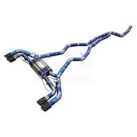 Sistem Knalpot Catback Berkatup Elektronik dari Paduan Titanium untuk BMW G20 M340i 2021-2026 3.0T B58, Performa Tinggi
