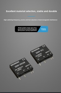 Senndik SDK9-12U2N 미니어처 얇은 시트 PCB 4P 고성능 DC-AC 24VDC/24-280VAC 2A 밀폐형 솔리드 스테이트 릴레이 - Product Image 5