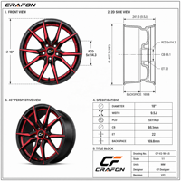Jantes forgées CF 17 18 19 pouces 5x114.3 PCD 66.1 CB pour voitures particulières, compatibles avec Silvia S15 S14 Drift Sport