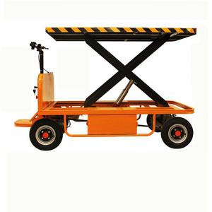 Best Sellers Electric Tricycles Platform Trolleys Four Wheel All Purpose Height Adjustable Warehouse Transport Vehicles - Product Image 3