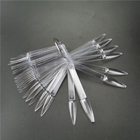 Kit d'ongles en gel en forme d'éventail de haute qualité à 50 points, transparents naturels, blancs et noirs, pour affichage de nuancier et de carte de couleurs