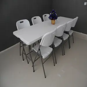 78.7*35.4'' HDPE plastic table top + steel legs