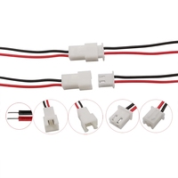 XH2.54 Colokan 2.54Mm 2 Pin Pria Wanita Kabel Jack Konektor JST Pitch 2.54Mm Plug Panjang 20Cm 26AWG
