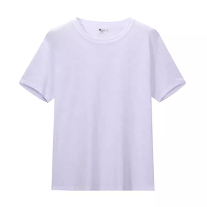 Günstige Quick Dry Solid Plain Blank Benutzer definierte Druck <span class=keywords><strong>M</strong></span>-5XL O-Ausschnitt Atmungsaktiv Weiß 120gsm Polyester Kurzarm T-Shirts - Product Image 1