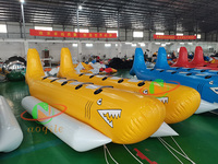 Bâche en PVC Nouveau Design Double Tube gonflable traîneau à eau jouets tube remorquable 6 sièges bateau à poissons volants
