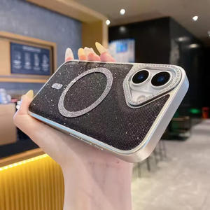 Funda de Teléfono con Carga Inalámbrica Magnética, Diseño de Cielo Estrellado Galvanizado de Lujo, con Incrustaciones de Diamantes, para iPhone 17 Pro Max 16 15 14 - Product Image 4