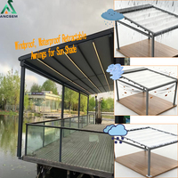 Auvent rétractable motorisé en aluminium, imperméable, protection UV, télécommande pour patio, jardin, haute qualité, directement de l'usine