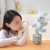 Jouet en Peluche Chantant Bébé Qui Apprend à Parler, Cactus ou Canard, Jouet Dansant et Lecteur, Cadeau d'Anniversaire pour Enfants, Jouets pour Bébés