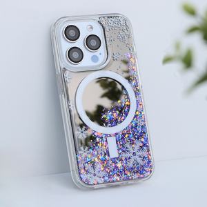 Resina Epoxi con Purpurina para Carcasa de iPhone, Impresión Personalizada UV TPU, Carcasa de Espejo para iPhone 15 Pro, Cubierta Trasera para iPhone 15 14 - Product Image 1