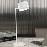 Lampe de bureau LED multifonctionnelle avec chargeur de téléphone, lumière protectrice pour les yeux, lampe de table rechargeable par USB pour la chambre à coucher