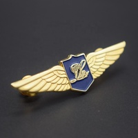 Offre Spéciale haute qualité personnalisé couleur argent ailes d'avion insigne épinglette en métal