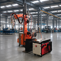 Mesin Las Robot Fiber Laser 6 Axis Kustom dengan Pelacak Sambungan untuk Baki & Kabinet Baterai Energi Baru