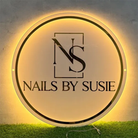 Enseignes néon LED en aluminium personnalisées, surface acrylique peinte, étanches IP65, multicolores, en forme de chiffres, éclairées pour direction de magasin