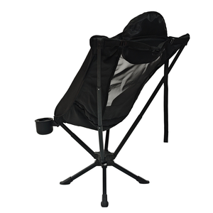 Fauteuil Pliant Pivotant à Dossier Haut pour Camping Extérieur en Alliage d'Aluminium, Design Moderne <span class=keywords><strong>avec</strong></span> <span class=keywords><strong>Porte</strong></span>-<span class=keywords><strong>Gobelet</strong></span> en Silicone et Oreiller pour la Plage - Product Image 5