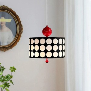 Lámpara colgante vintage con diseño de lunares, redonda, E27, LED, de una sola cabeza, para dormitorio, sala de estar, decoración del hogar - Product Image 1