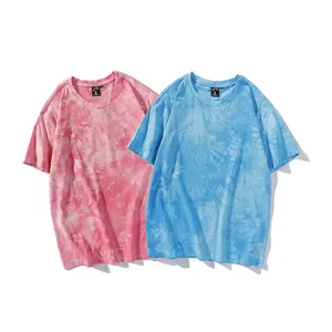 Nouveaux vêtements de rue impression personnalisée t-shirt unisexe blanc 100% coton multi couleur tie dye t-shirts