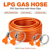 Selang Gas LPG PVC Tekanan Tinggi 8mm 20 Bar 1-2 Lapisan Penguatan Serat Poliester Tahan Tarik Tinggi Bersertifikasi ROHS Selang Pelindung Tahan Lama