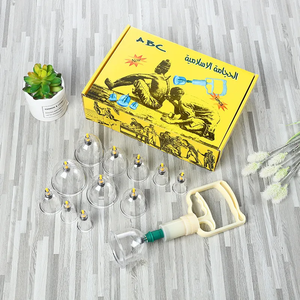 <span class=keywords><strong>Hot</strong></span> Sale Einweg-Kunststoff-Hijama-Tassen 6/12 Stück Körper massage Vakuum-Schröpf gerät Rücken therapie Produktion - Product Image 1