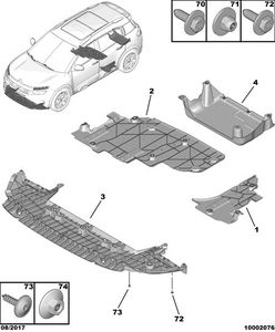 Parti Auto Compatibili con Peugeot 3008 4008 <span class=keywords><strong>Citroen</strong></span> C5 AIRCROSS, Copertura Protezione Serbatoio Carburante OEM 9815315780 - Product Image 2