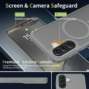 Funda Magnética Transparente Mate Esmerilada para <span class=keywords><strong>Samsung</strong></span> A57, 2400G PC+TPU, Antigolpes, con Recortes Precisos - Product Image 3