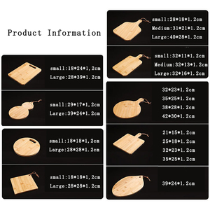 Ensemble de planches à découper en bois de bambou multifonctionnelles personnalisables, épaisses, pour le fromage, le jus, la viande, planche à découper durable - Product Image 4