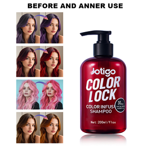Jotigo chuyên nghiệp sửa chữa và màu sắc dầu gội đầu với màu đỏ truyền công nghệ cho lâu dài sôi động Điều trị tóc - Product Image 5